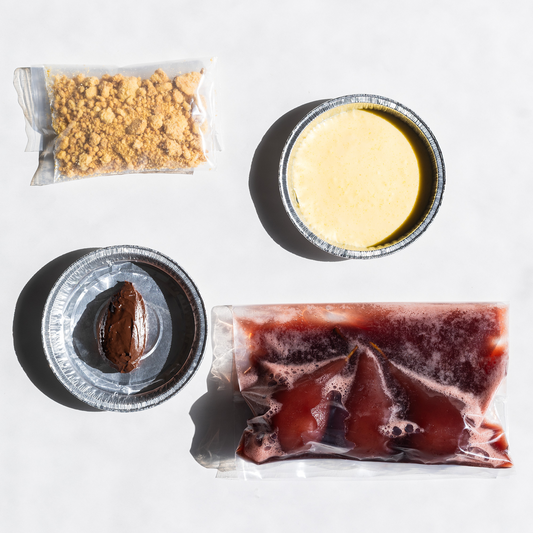 Dessert - Pear with Chocolate Mousse